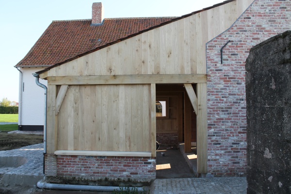Eiken bijgebouw 'bakkershuisje' | Staden - Dewilde houtconstructies